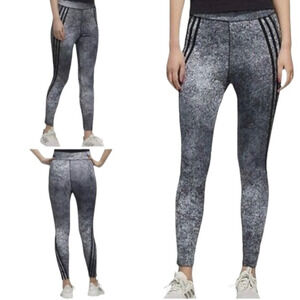 Adidas Aeroready Gradient Black Feelbrilliant‎ 7/8 Performance Tights Size Large